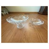 MIkasa Garden Terrace Crytal Bowl and Footed Compote MIkasa Garden Terrace Crytal Bowl and Footed Compote