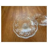 MIkasa Garden Terrace Crytal Bowl and Footed Compote MIkasa Garden Terrace Crytal Bowl and Footed Compote