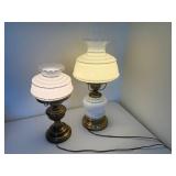 Two Hurricane Style Brass Lamps Two Hurricane Style Brass Lamps