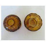 Vintage Amber Glass Candle Holder Vintage Amber Glass Candle Holder