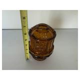 Vintage Amber Glass Candle Holder Vintage Amber Glass Candle Holder