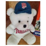 Minnesota Twins 1987 World Series Wheaties Box and Twins Bear Minnesota Twins 1987 World Series Wheaties Box and Twins Bear