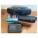 Magnavox Twin Cassette Player and Sony Cassette Player and Cassette Tapes Magnavox Twin Cassette Player and Sony Cassette Player and Cassette Tapes