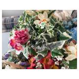 Lot of Faux Floral Arrangements and Vases Lot of Faux Floral Arrangements and Vases