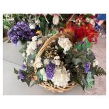 Lot of Faux Floral Arrangements and Vases Lot of Faux Floral Arrangements and Vases