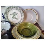 Lot of Assorted Serving Bowls and Plates Lot of Assorted Serving Bowls and Plates