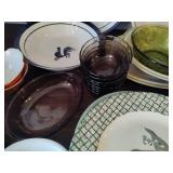 Lot of Assorted Serving Bowls and Plates Lot of Assorted Serving Bowls and Plates