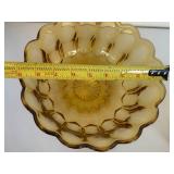 Anchor Hocking Fairfield Amber Glass Bowl, Swan Amber Glass Trinket Bowl Anchor Hocking Fairfield Amber Glass Bowl, Swan Amber Glass Trinket Bowl