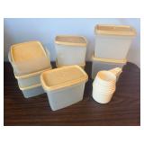 Vintage Tupperware Shelf Saver Containers Lot 2 - Yellow Lids Vintage Tupperware Shelf Saver Containers Lot 2 - Yellow Lids