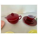 Mid Century Hazel Atlas Tea Party Dishes w/ Teapot Mid Century Hazel Atlas Tea Party Dishes w/ Teapot