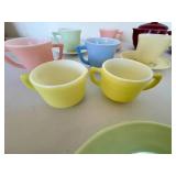 Mid Century Hazel Atlas Tea Party Dishes w/ Teapot Mid Century Hazel Atlas Tea Party Dishes w/ Teapot