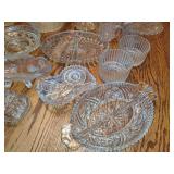 Huge Lot of Assorted Crystal & Glass Bowls and Serving Pieces Huge Lot of Assorted Crystal & Glass Bowls and Serving Pieces