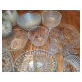 Huge Lot of Assorted Crystal & Glass Bowls and Serving Pieces Huge Lot of Assorted Crystal & Glass Bowls and Serving Pieces