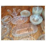 Huge Lot of Assorted Crystal & Glass Bowls and Serving Pieces Huge Lot of Assorted Crystal & Glass Bowls and Serving Pieces