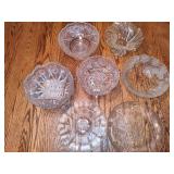 Lot of Medium Sized Crystal & Glass Serving Pieces Lot of Medium Sized Crystal & Glass Serving Pieces