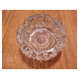 Vintage Heavy Lead Crystal Cut Glass Ashtray Vintage Heavy Lead Crystal Cut Glass Ashtray