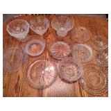 Lot of Assorted Large Crystal and Glass Serving Dishes & Cake Plate Lot of Assorted Large Crystal and Glass Serving Dishes & Cake Plate