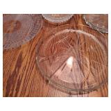 Lot of Assorted Large Crystal and Glass Serving Dishes & Cake Plate Lot of Assorted Large Crystal and Glass Serving Dishes & Cake Plate