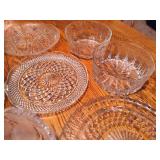 Lot of Assorted Large Crystal and Glass Serving Dishes & Cake Plate Lot of Assorted Large Crystal and Glass Serving Dishes & Cake Plate
