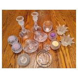 Lot of Crystal & Glass Candle Holders Lot of Crystal & Glass Candle Holders