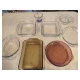 Lot of 7 Glass Baking Dishes & Pie Pans Lot of 7 Glass Baking Dishes & Pie Pans