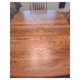 Oak Dining Room Table and Six Chairs Oak Dining Room Table and Six Chairs