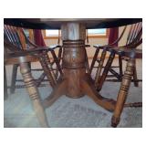Oak Dining Room Table and Six Chairs Oak Dining Room Table and Six Chairs