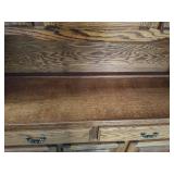 Lighted Oak Two Piece China Cabinet Lighted Oak Two Piece China Cabinet