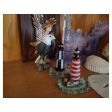 Assorted Decor: Light Houses, Eagles, Shells Assorted Decor: Light Houses, Eagles, Shells