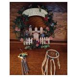 "Welcome" Wreath, Fish Wind Chimes and Dream Catcher "Welcome" Wreath, Fish Wind Chimes and Dream Catcher