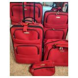 Five Piece Red Stratus Luggage Set Five Piece Red Stratus Luggage Set