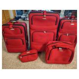 Five Piece Red Stratus Luggage Set Five Piece Red Stratus Luggage Set