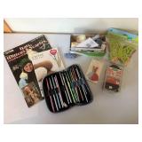 Lot of Crochet Hooks and Magazine, Sewing Supplies etc. Lot of Crochet Hooks and Magazine, Sewing Supplies etc.
