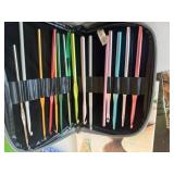Lot of Crochet Hooks and Magazine, Sewing Supplies etc. Lot of Crochet Hooks and Magazine, Sewing Supplies etc.