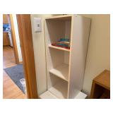 Two Closet Organizing Shelfs and Assortment of Books Two Closet Organizing Shelfs and Assortment of Books