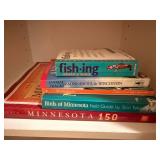 Two Closet Organizing Shelfs and Assortment of Books Two Closet Organizing Shelfs and Assortment of Books