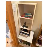 Two Closet Organizing Shelfs and Assortment of Books Two Closet Organizing Shelfs and Assortment of Books