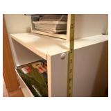 Two Closet Organizing Shelfs and Assortment of Books Two Closet Organizing Shelfs and Assortment of Books
