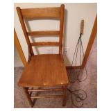 Antique Wood Chair & Two Rug Beaters Antique Wood Chair & Two Rug Beaters