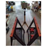 Two Plastic Saw Horses & Tripod Light Two Plastic Saw Horses & Tripod Light