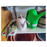 Lot of Asst Pots, Watering Cans & Gardening Tools Lot of Asst Pots, Watering Cans & Gardening Tools