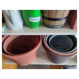 Lot of Asst Pots, Watering Cans & Gardening Tools Lot of Asst Pots, Watering Cans & Gardening Tools