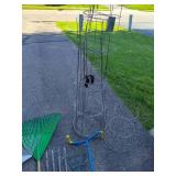 Lot of Rakes, Tomato Cages and Asst Gardening Tools Lot of Rakes, Tomato Cages and Asst Gardening Tools
