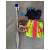 Reflective Vest & Stakes, Work Gloves & Flags Reflective Vest & Stakes, Work Gloves & Flags