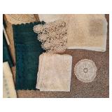 Lot of Lace/Crocheted Table Clots/Doilies/Runners Lot of Lace/Crocheted Table Clots/Doilies/Runners