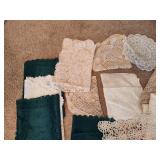 Lot of Lace/Crocheted Table Clots/Doilies/Runners Lot of Lace/Crocheted Table Clots/Doilies/Runners