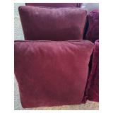 Burgandy Pillows, Comforter + Burgandy Pillows, Comforter +