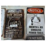 10 Metal Signs 10 Metal Signs