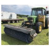 1994 John Deere 6400 Tractor 4X4 With Broom