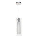 ET2 Frost 1‑Light Pendant – Polished Chrome with Frosted Inner Glass